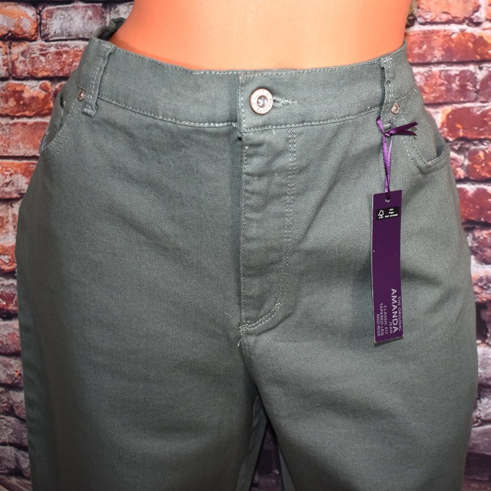 Gloria Vanderbilt 12 Amanda Classic Mid Rise Desert Sage - Picture 10 of 12